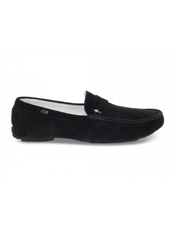 Loafer Cesare Paciotti 4us CAR SHOES in black suede leather