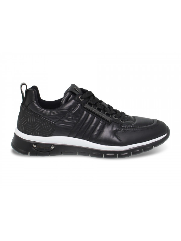 Sneakers Cesare Paciotti in black nylon Guidi Calzature New Collection Fall Winter 2024 Guidi Calzature