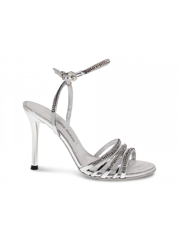 Heeled sandal Alberto Venturini GIOIELLO in silver crystal