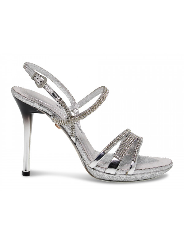 Heeled sandal Alberto Venturini GIOIELLO in silver crystal