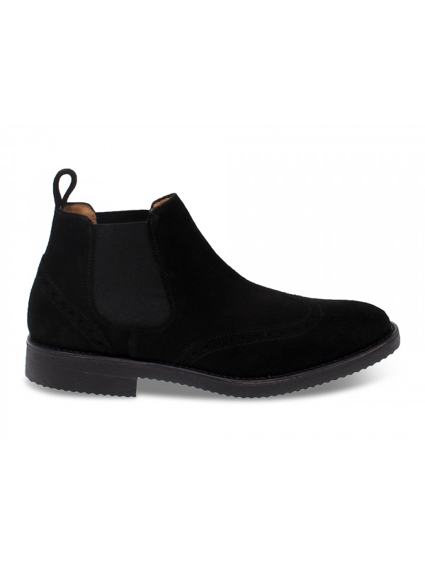 Low boot Antica Cuoieria STILE INGLESE in black suede leather