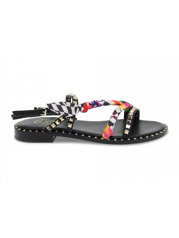 Flat sandals Ash in black leather Guidi Calzature Spring Summer Sales 2024 Collection Guidi Calzature