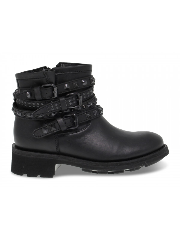 Ankle boot Ash in black leather