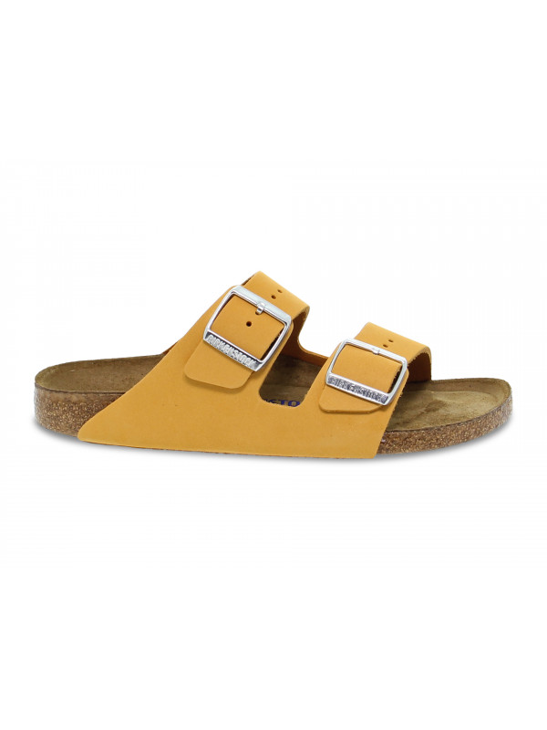 Flat sandals Birkenstock ARIZONA in orange nubuck