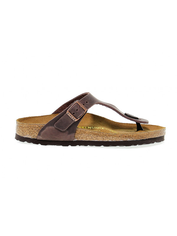 Flat sandals Birkenstock GIZEH in habana leather
