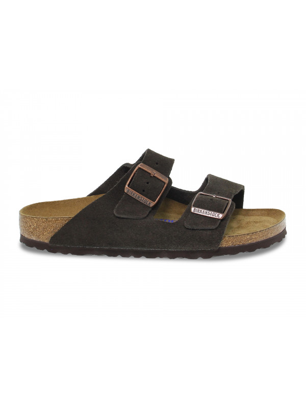 Sandal Birkenstock ARIZONA in brown suede leather