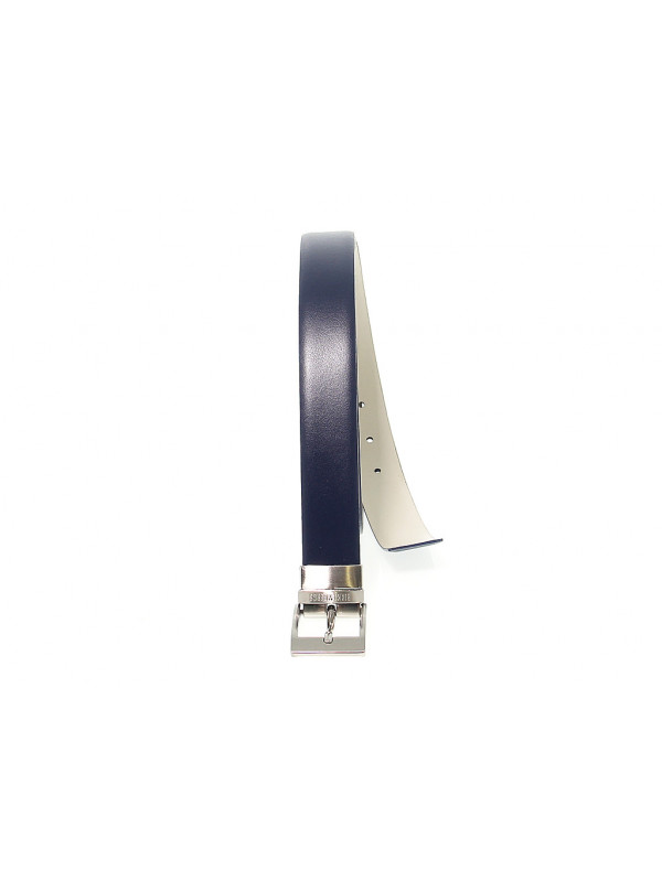 Belt Bikkembergs FORMAL METAL LOOP in leather