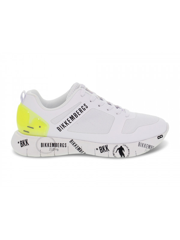 Sneakers Bikkembergs FLAVIO LOW TOP LACE UP in white fabric