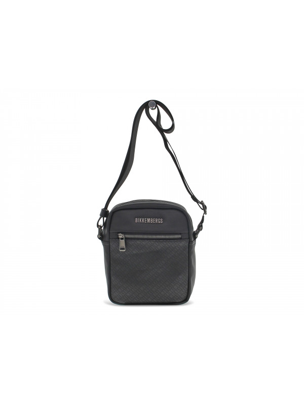 Purse Bikkembergs REPORTER ALL OVER in black faux leather