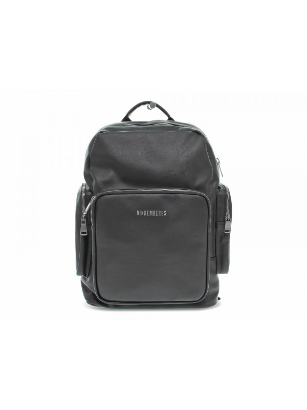 Backpack Bikkembergs LARGE BACKPACK NEXT in black faux leather