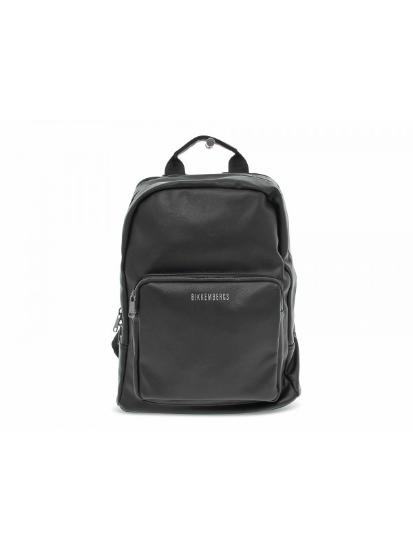 black leather large backpack