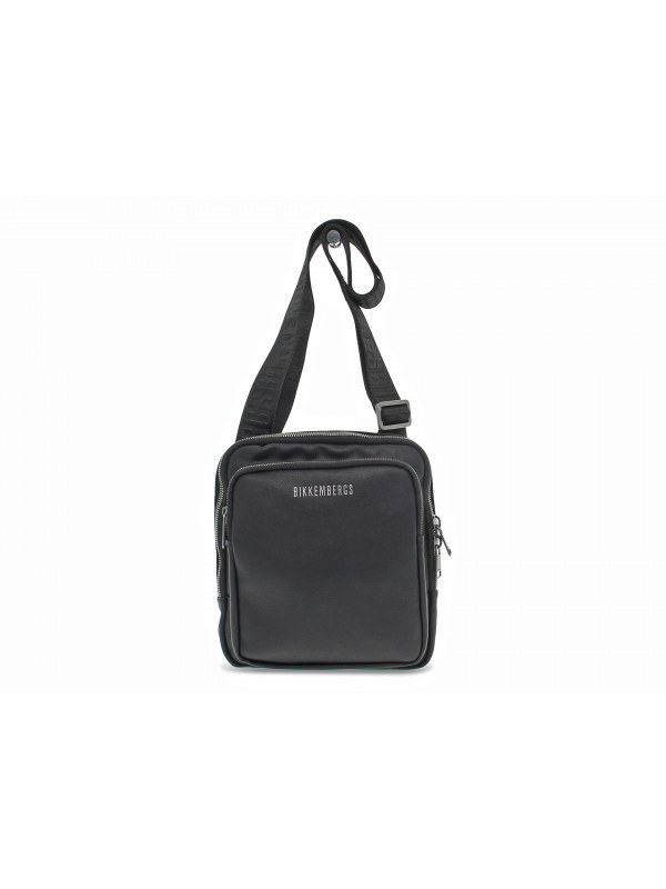 Purse Bikkembergs FLAT CROSSOVER NEXT in black faux leather