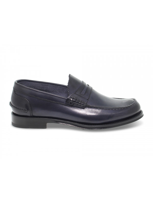 Loafer Brecos COLLEGE INGLESE in blue leather
