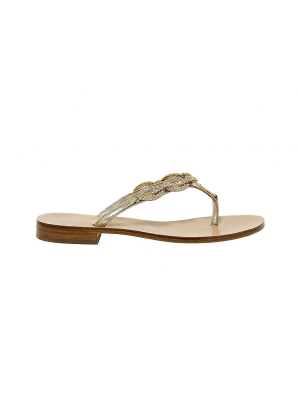 Flat sandals Capri in leather