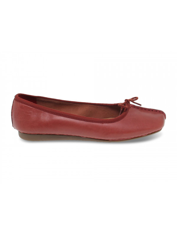 Flat shoe Clarks FRECKLE ICE in rust leather