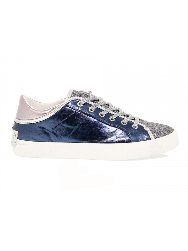 Sneaker Crime London in pelle effetto vintage Blu | The Mooder