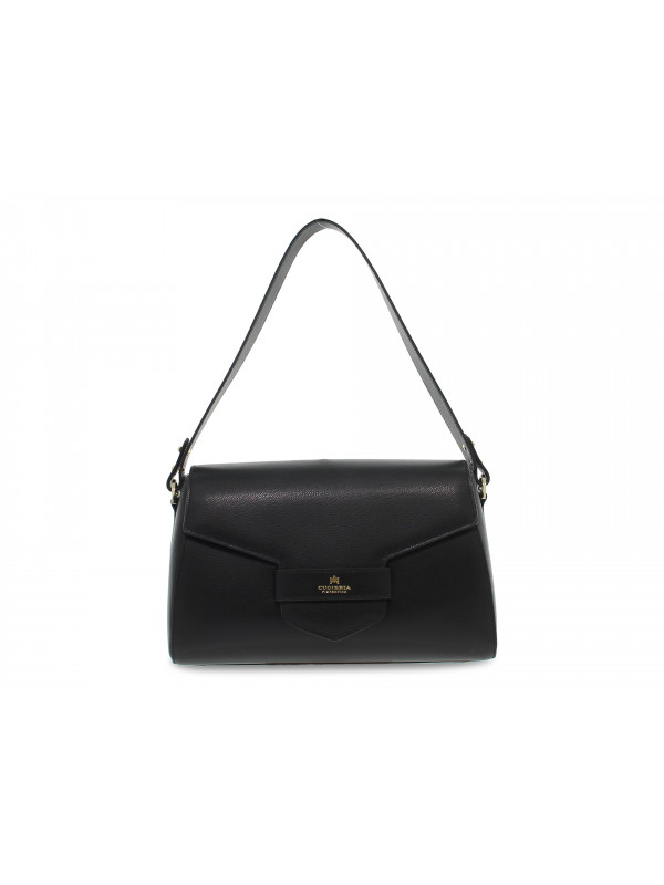 Shoulder bag Cuoieria Fiorentina MAIA LARGE FLAP BAG in black leather