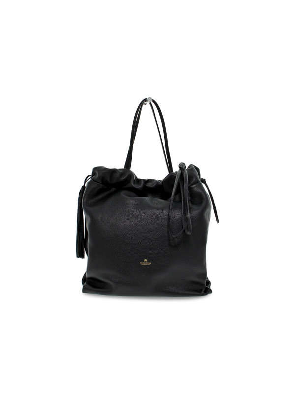 Tote bag Cuoieria Fiorentina AIR LARGE SHOPPING BAG in black leather