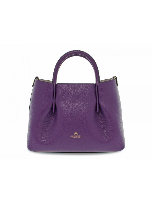 Tote bag Cuoieria Fiorentina CANDY SMALL TOTE BAG in violet leather