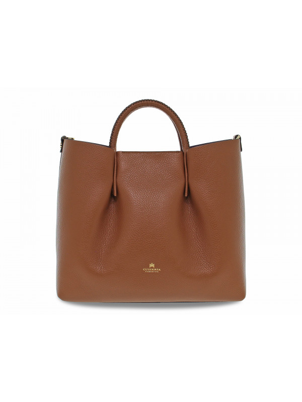 Handbag Cuoieria Fiorentina CANDY LARGE TOTE in cognac leather