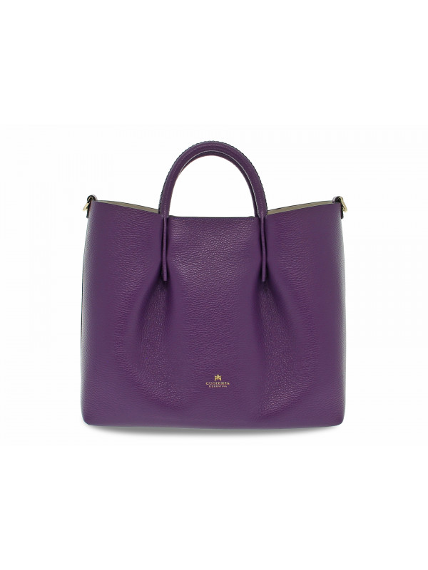 Handbag Cuoieria Fiorentina CANDY LARGE TOTE in violet leather
