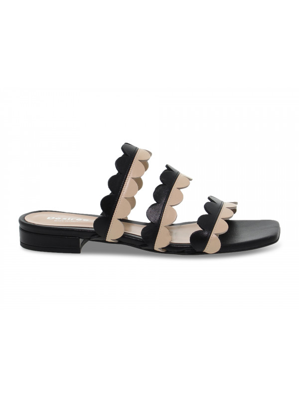 Flat sandals Desireè CHANELL in black tassel