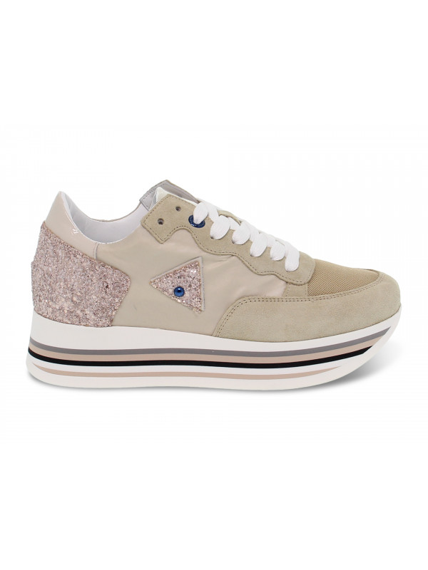Sneakers Ed Parrish in beige leather