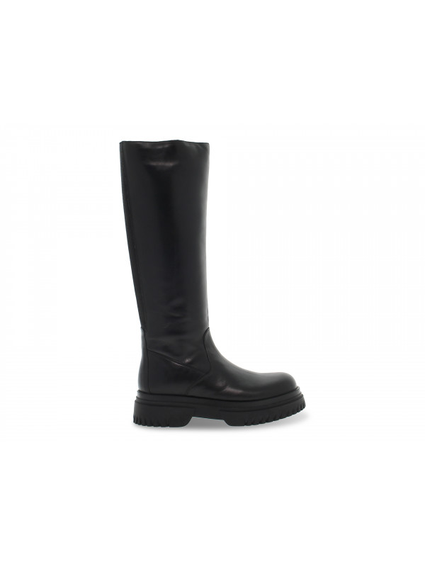 Boot Emanuèlle Vee STIVALE ELASTICO in black leather