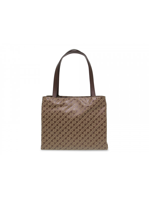 Tote bag Gherardini SOFTY SHOPPING BAG in brown fabric