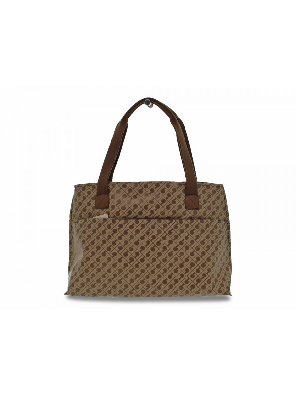 Tote bag Gherardini SOFTY SHOPPING BAG in brown fabric