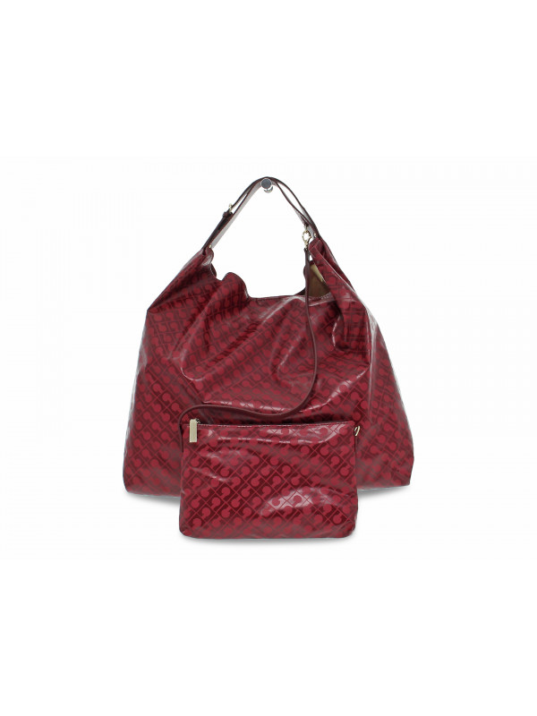 Shoulder bag Gherardini SOFTY SACCA CON BUSTINA MOSTO in red fabric