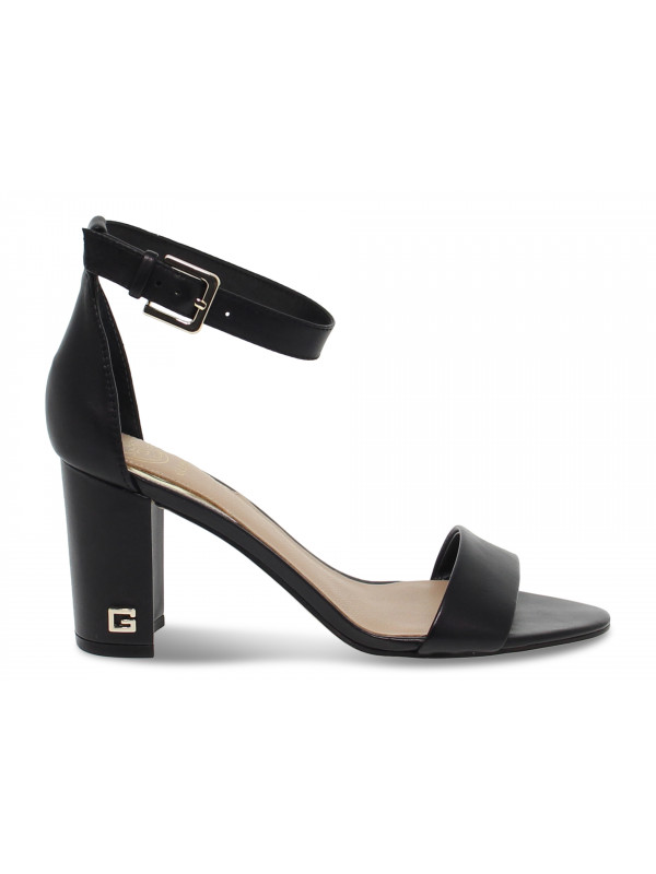 Heeled sandal Guess in black leather