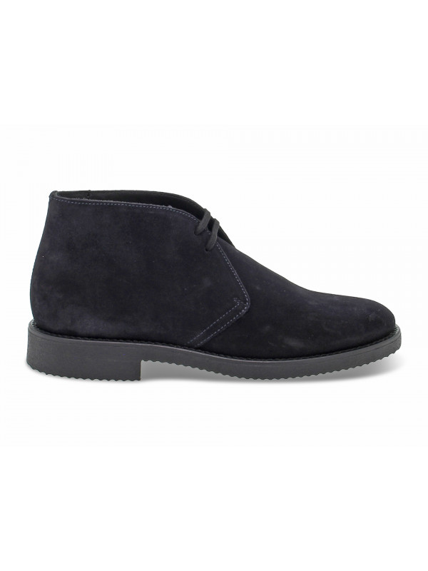 Low boot Guidi Calzature STILE INGLESE in blue suede leather