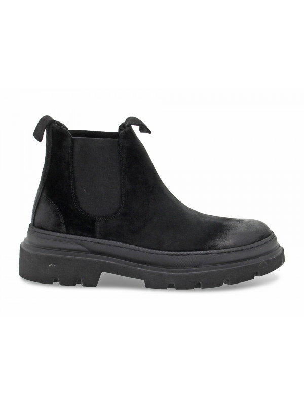 Low boot Guidi Calzature STILE INGLESE in black suede leather