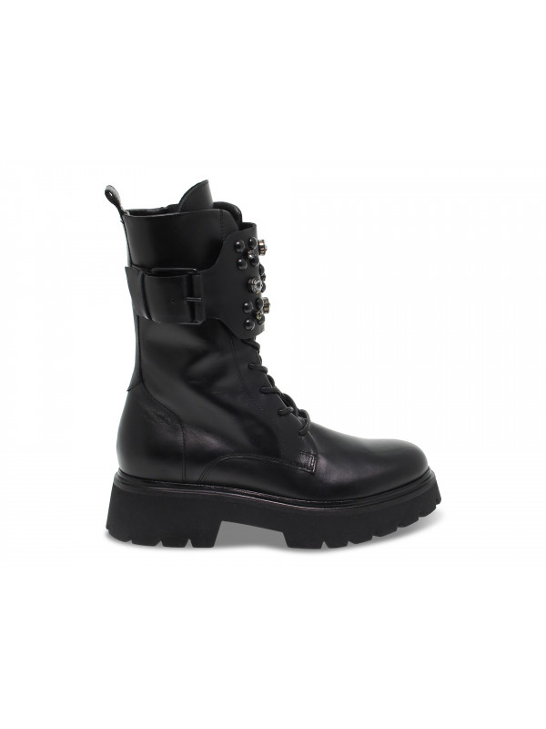 Low boot Janet Sport in black leather