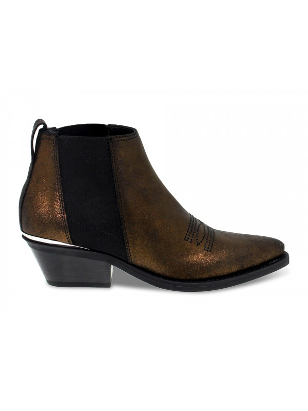 Ankle boot Janet And Janet TEXANO in bronze laminate