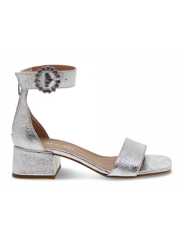 Flat sandals Janet And Janet in silver laminate