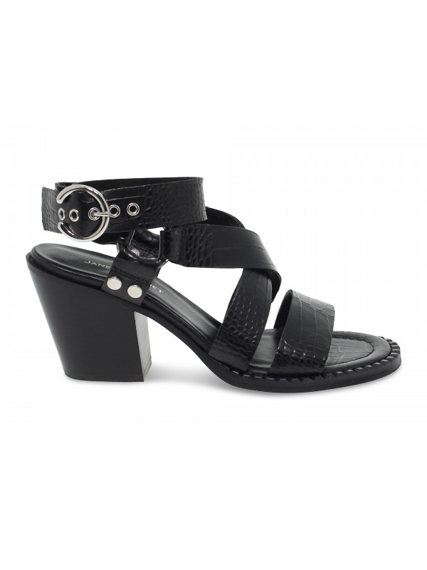 Heeled sandal Janet And Janet in black printed