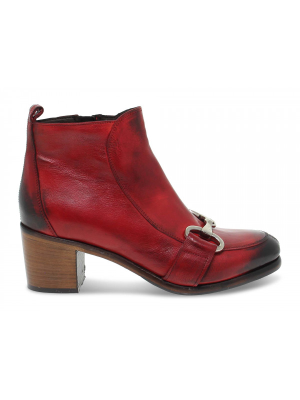 Low boot Jp David GUCCI in red leather
