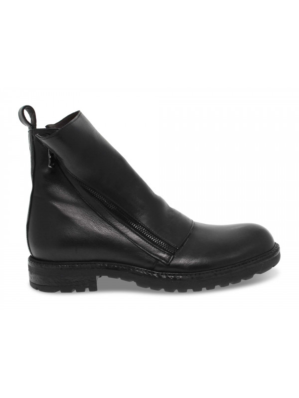 Low boot Jp David BEATLES 2 ZIP in black leather