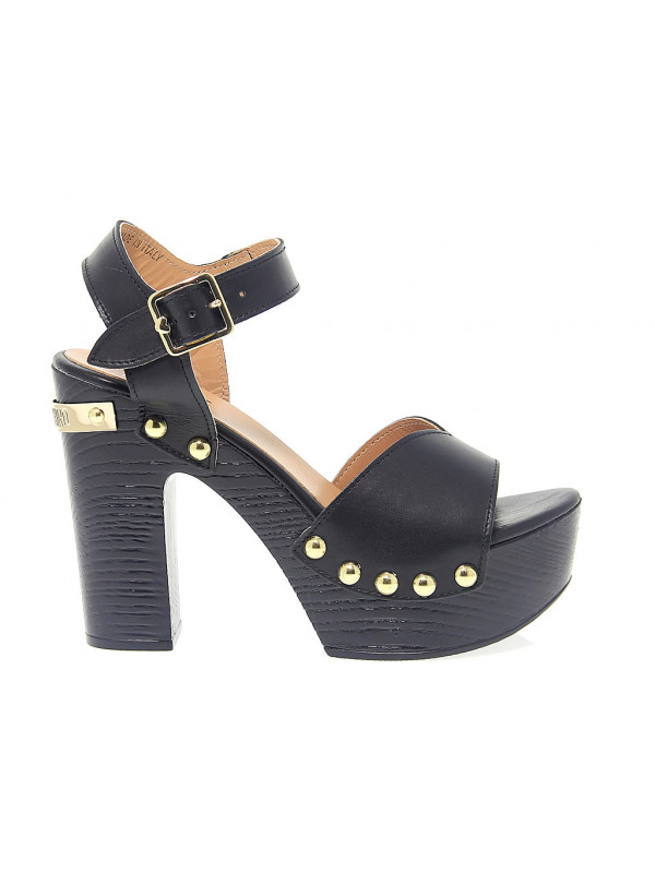 Heeled sandal Love Moschino in leather