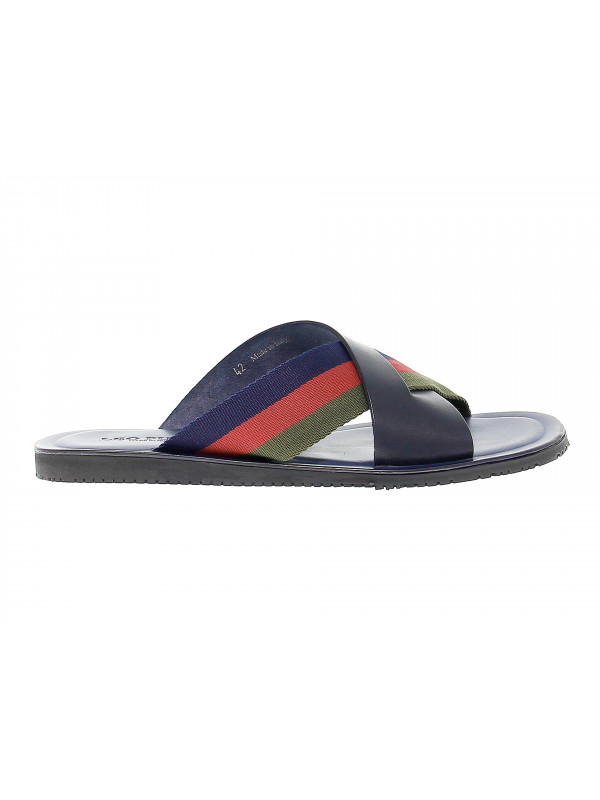 Sandal Leo Pucci in blue leather Guidi Calzature Sales Fall