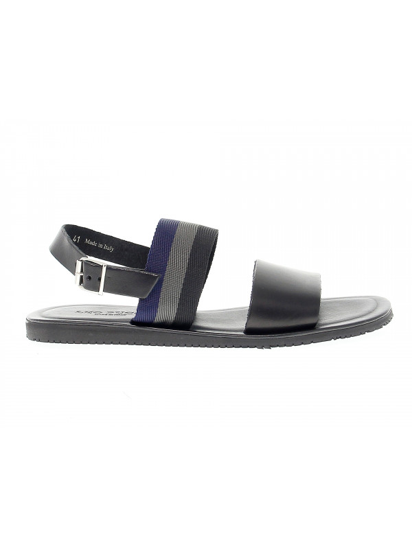 Sandal Leo Pucci in black leather