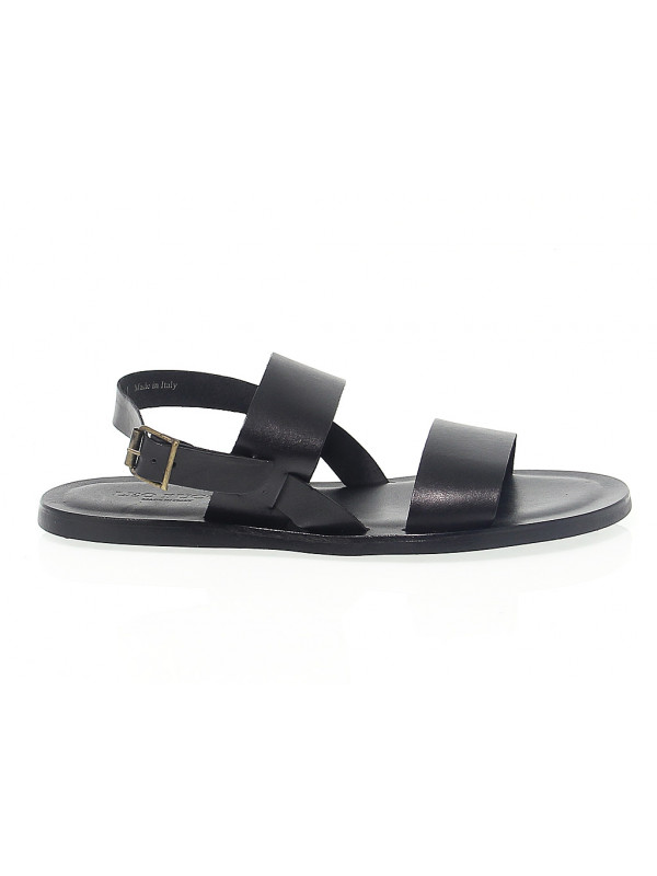 Sandal Leo Pucci in black leather