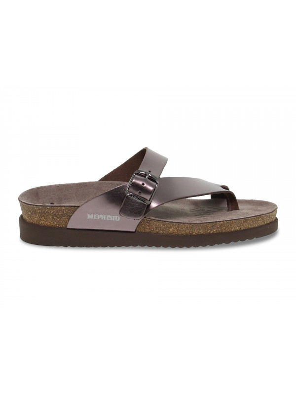 Flat sandals Mephisto HELEN STAR in bronze laminate