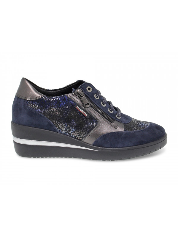 Flat shoe Mephisto PATRIZIA MOBILS ERGONOMIC in blue suede leather