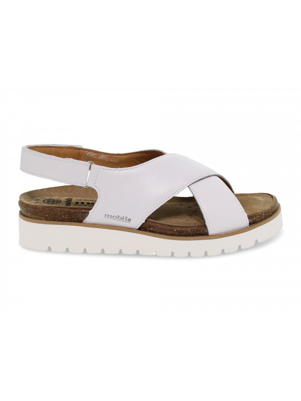 Flat sandals Mephisto TALLY SOFTY MOBILS ERGONOMIC in white leather ...