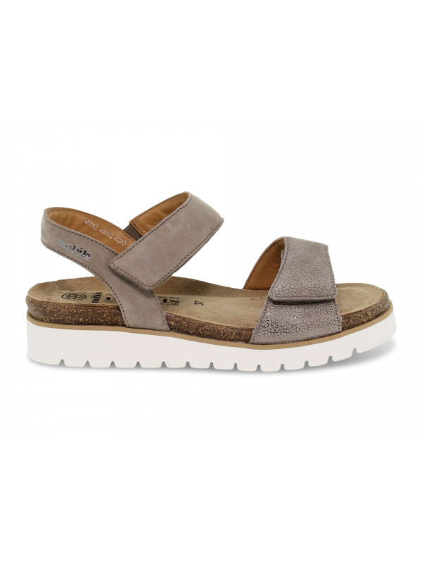 Flat sandals Mephisto THELMA ARTIC MOBILS ERGONOMIC in taupe nubuck