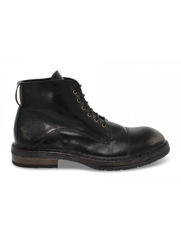 Low boot Moma in pewter leather