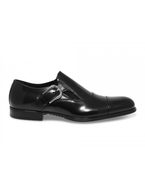 Laceless Cesare Paciotti in black brushed